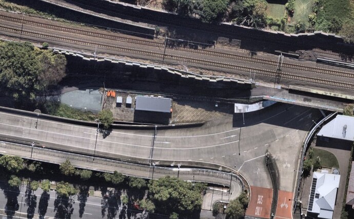 Aerial Image of O'Keefe Street and Eastern Busway Intersection
