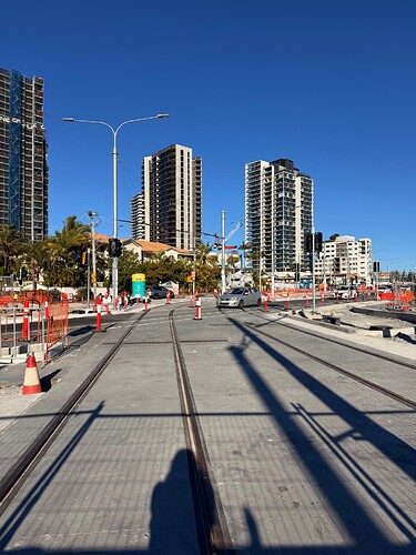Tracks are done here as well, alongside most traffic lights.
