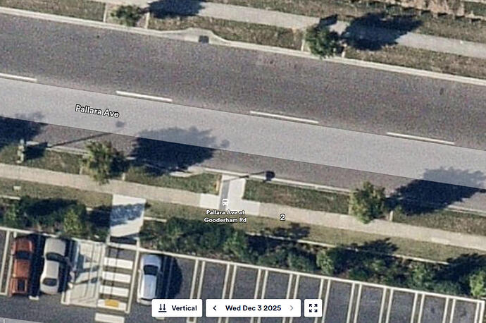 Nearmap Image of Pallara Ave at Gooderham Road bus stop