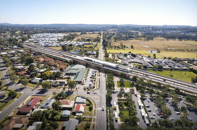 Bethania Station Rail over Road Render