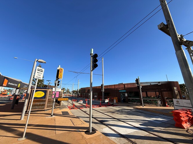 Same case with pedestrian crossings and lights.