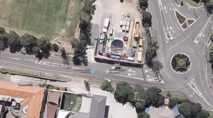 Folkestone Street, approaching roundabout, Bowen Hills.