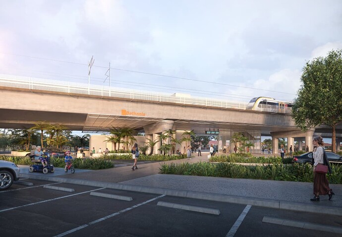 Bethania Station Rail over Road Render