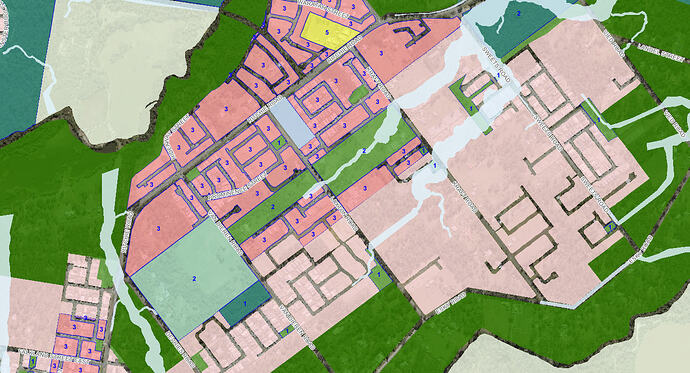 Zone Map, with overland flow paths