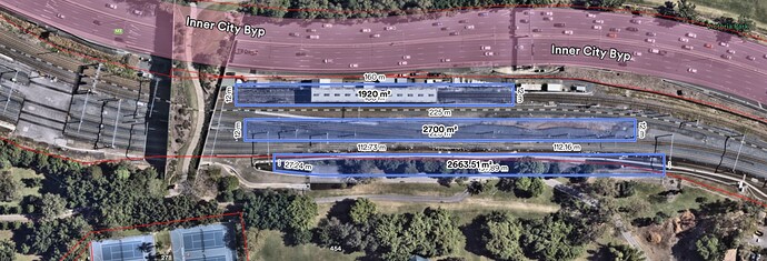 6 platform station - 3 islands x 12m wide
