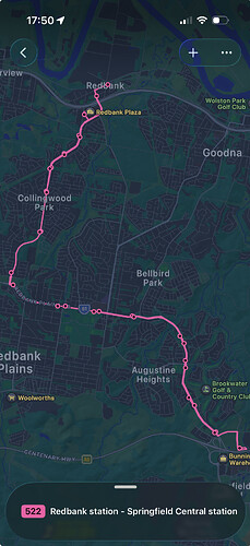 522 Redbank station - Springfield Central station