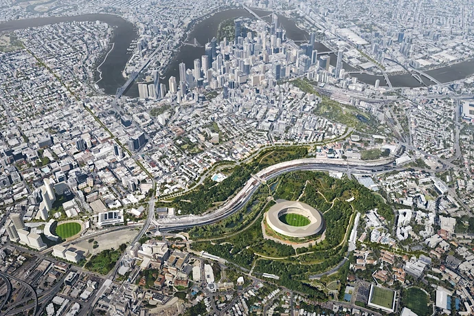 Victoria Park Stadium aerial render