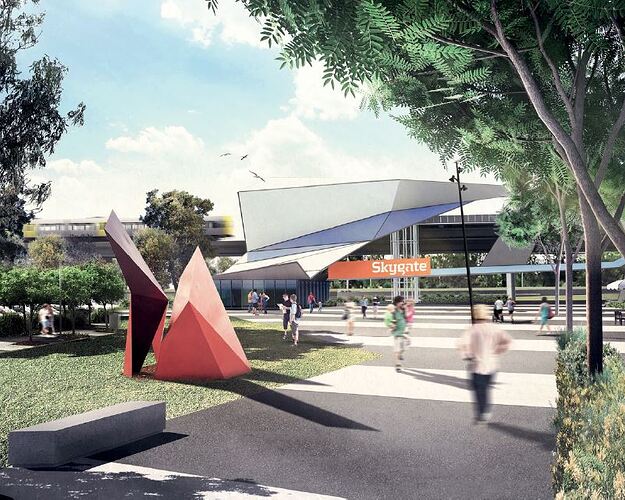 Artist Impression of Skygate Station